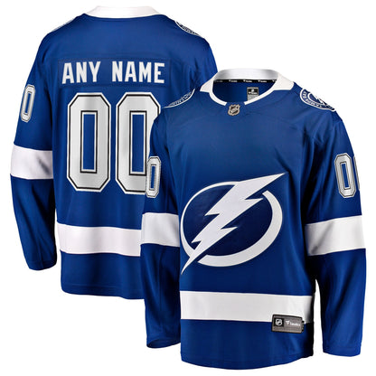 Men's Tampa Bay Lightning Fanatics Blue Home Breakaway Custom Jersey