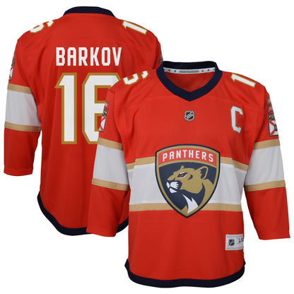 Youth Florida Panthers Aleksander Barkov Red Home Captain Replica Player Jersey