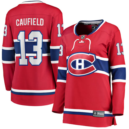 Women's Montreal Canadiens Cole Caufield Fanatics Red Home Premier Breakaway Player Jersey Breakaway Jersey