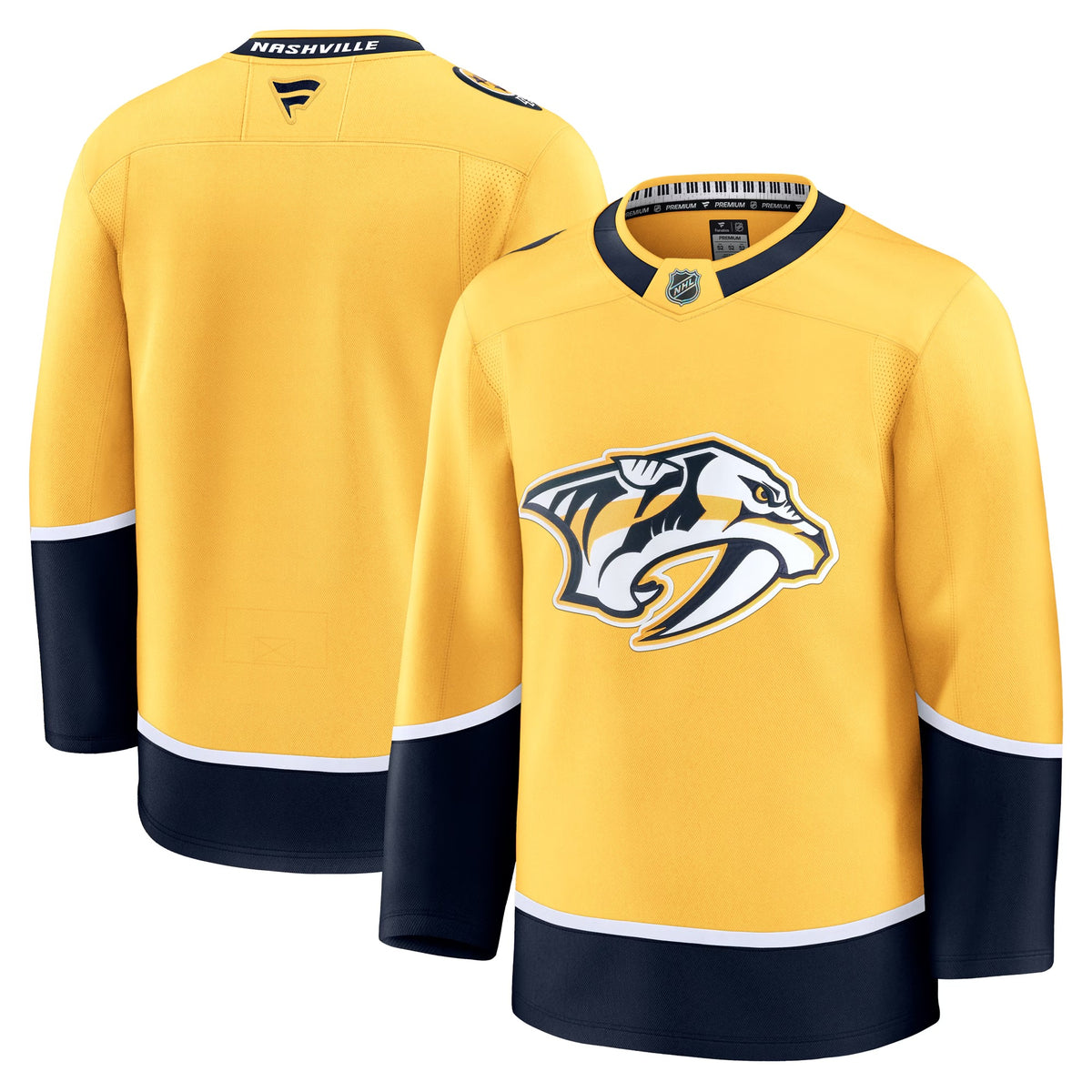 Men's Nashville Predators Fanatics Yellow Home Premium Jersey