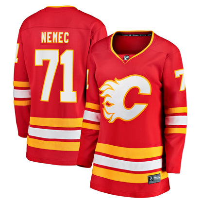 Women's Calgary Flames Simon Nemec Fanatics Red Home Breakaway Jersey