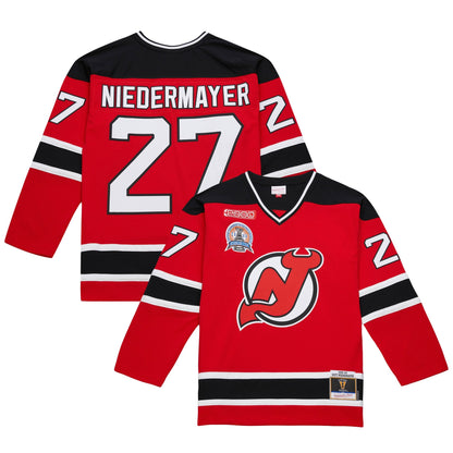 Men's New Jersey Devils Scott Niedermayer Mitchell & Ness Red Big & Tall 1999_00 Blue Line 2.0 Jersey