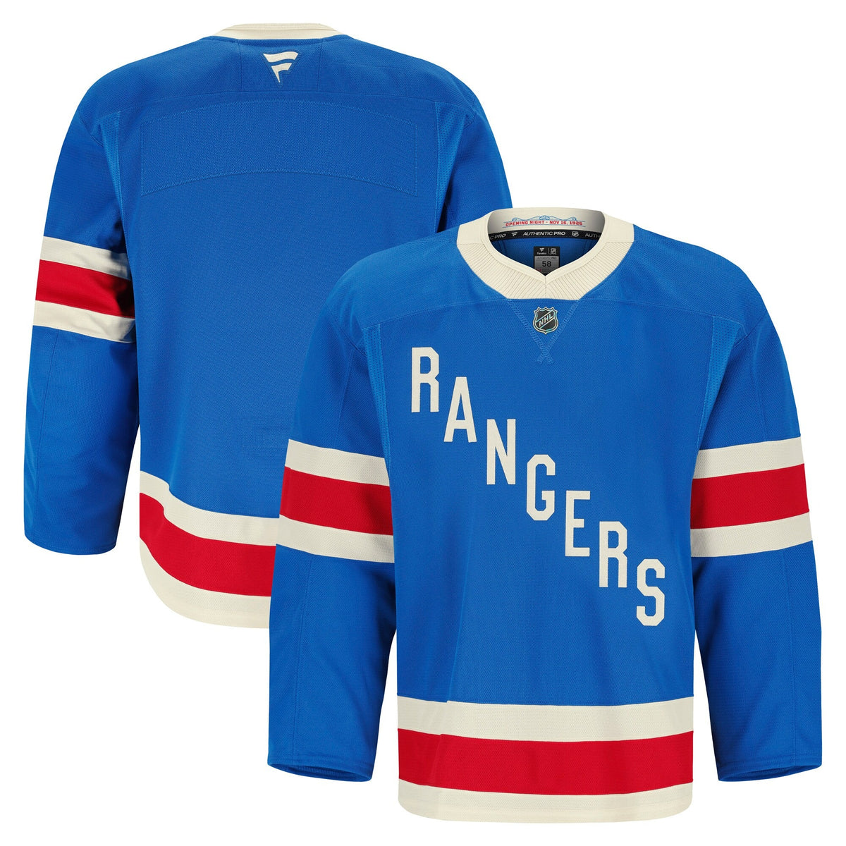 Men's New York Rangers Fanatics Blue Centennial Authentic Pro Jersey