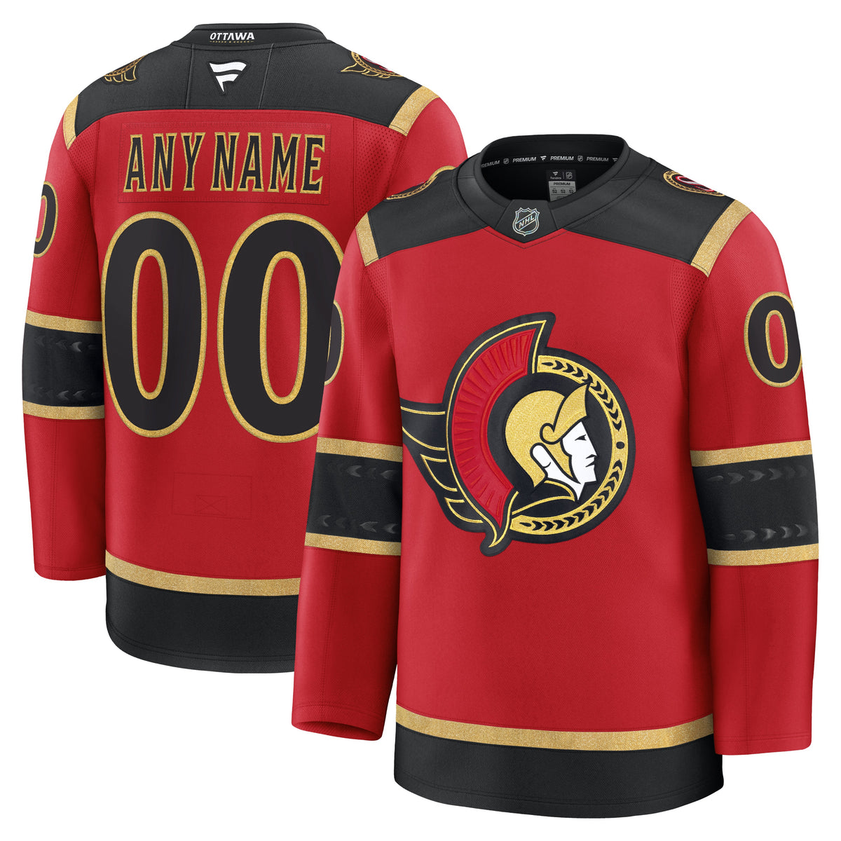 Men's Ottawa Senators Fanatics Red Alternate Custom Premium Jersey