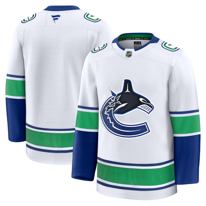 Men's Vancouver Canucks Fanatics White Away Premium Jersey