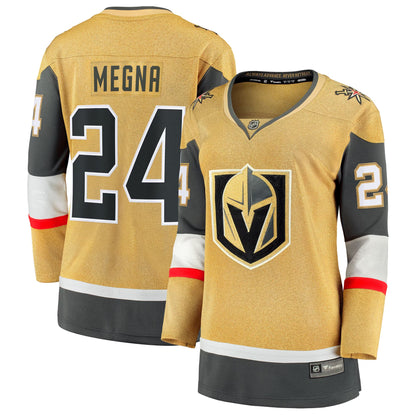 Women's Vegas Golden Knights Jaycob Megna Fanatics Gold Home Breakaway Jersey