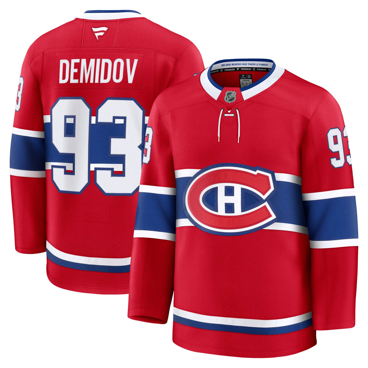 Men's Montreal Canadiens Ivan Demidov Fanatics Red Home Premium Jersey