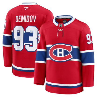 Men's Montreal Canadiens Ivan Demidov Fanatics Red Home Premium Jersey