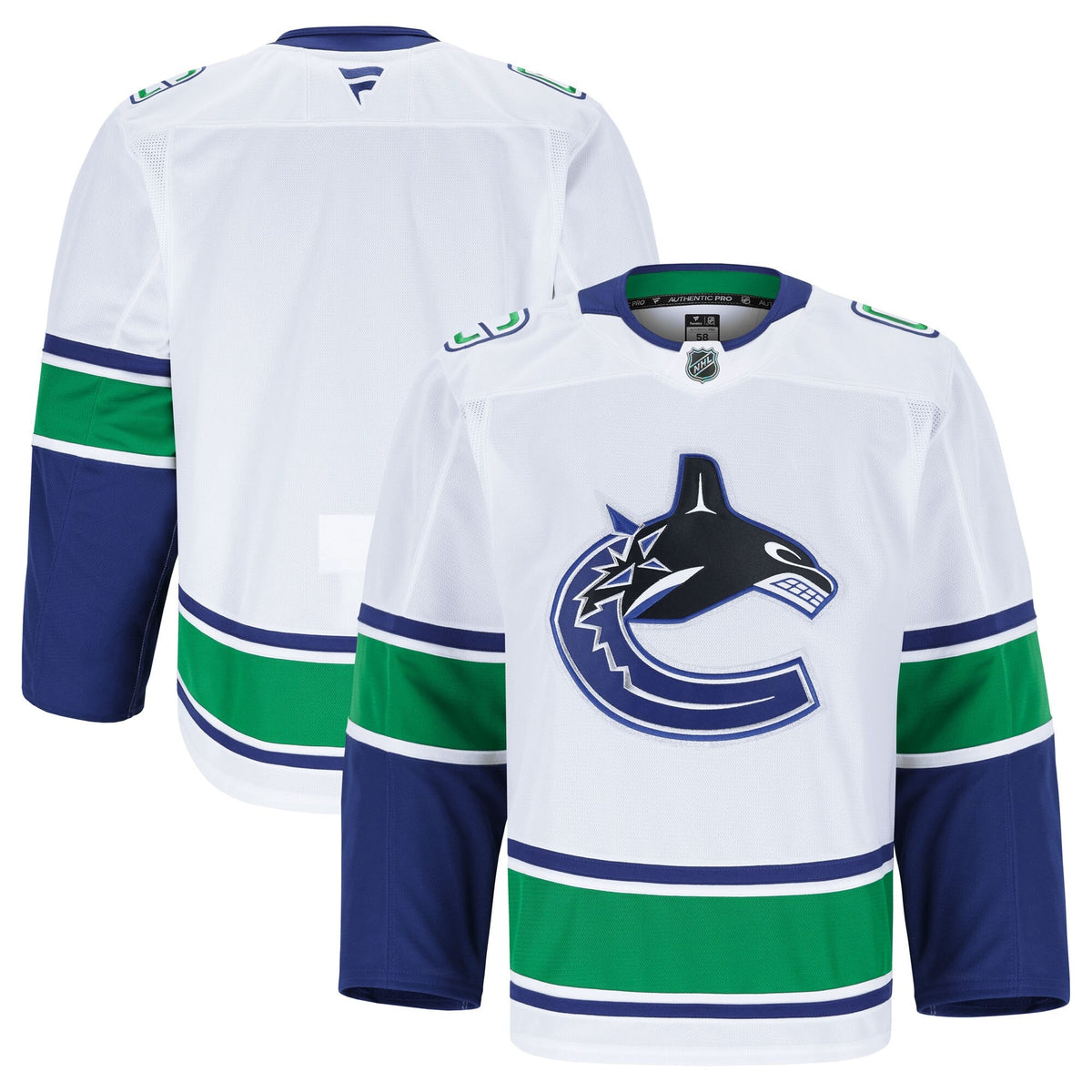 Men's Vancouver Canucks Fanatics White Away Authentic Pro Jersey