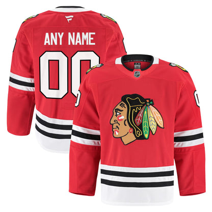 Men's Chicago Blackhawks Fanatics Red Home Authentic Pro Custom Jersey