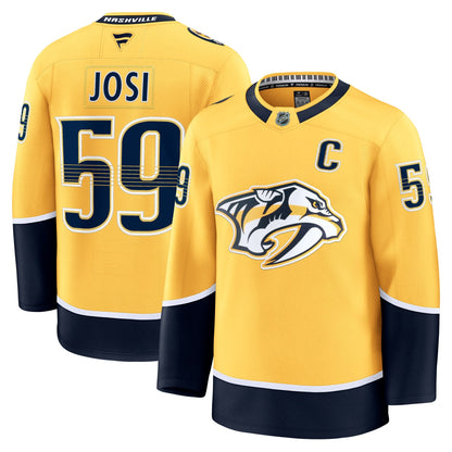 Men's Nashville Predators Roman Josi Fanatics Yellow Home Premium Jersey