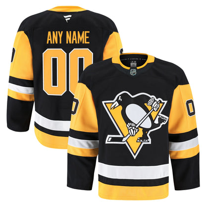 Men's Pittsburgh Penguins Fanatics Black Home Authentic Pro Custom Jersey