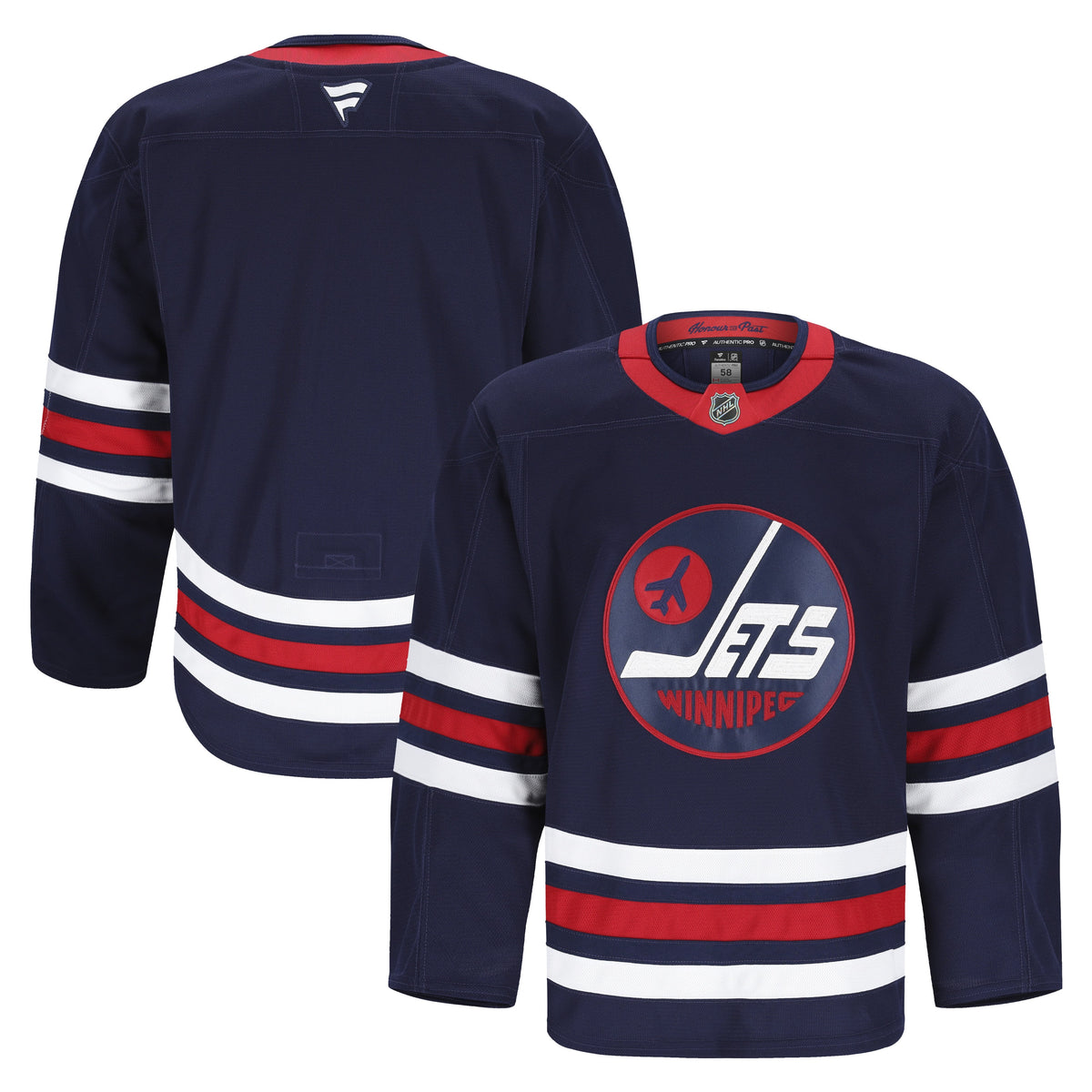 Men's Winnipeg Jets Fanatics Navy Alternate Authentic Pro Jersey