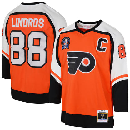 Youth Philadelphia Flyers Eric Lindros Mitchell & Ness Orange 1996_97 Power Play 2.0 Player Jersey with Captain Patch