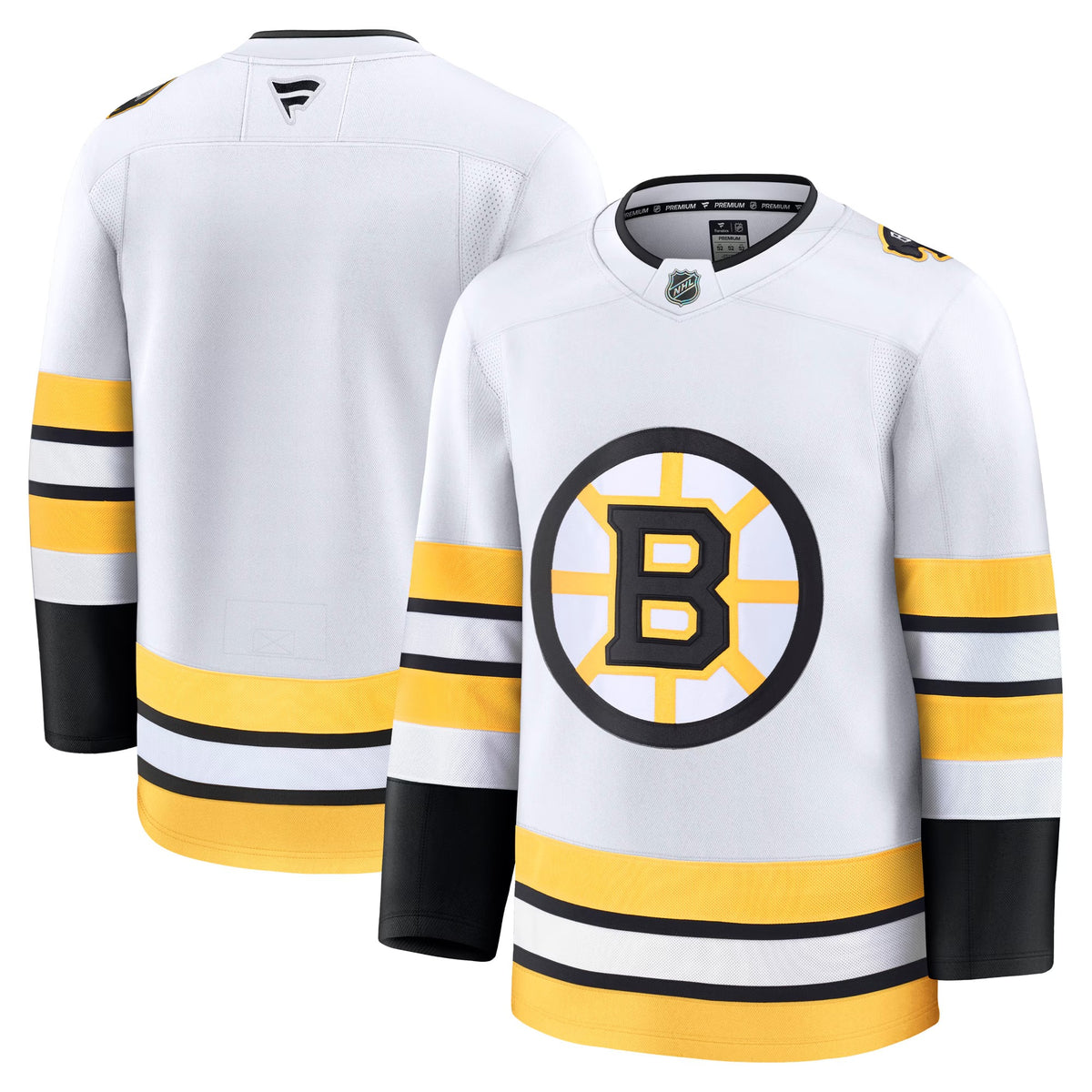 Men's Boston Bruins Fanatics White Away Premium Jersey