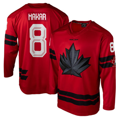 Men's Hockey Canada Cale Makar Bauer Hockey Red 2026 Semi Pro Jersey