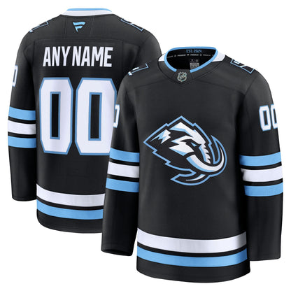 Men's Utah Mammoth Fanatics Black Home Premium Custom Jersey
