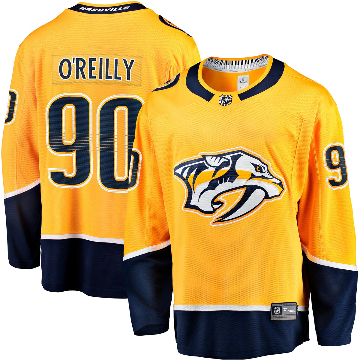 Men's Nashville Predators Ryan O&'Reilly Fanatics Gold Breakaway Jersey
