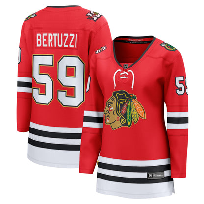 Women's Chicago Blackhawks Tyler Bertuzzi Fanatics Red Centennial Breakaway Player Jersey