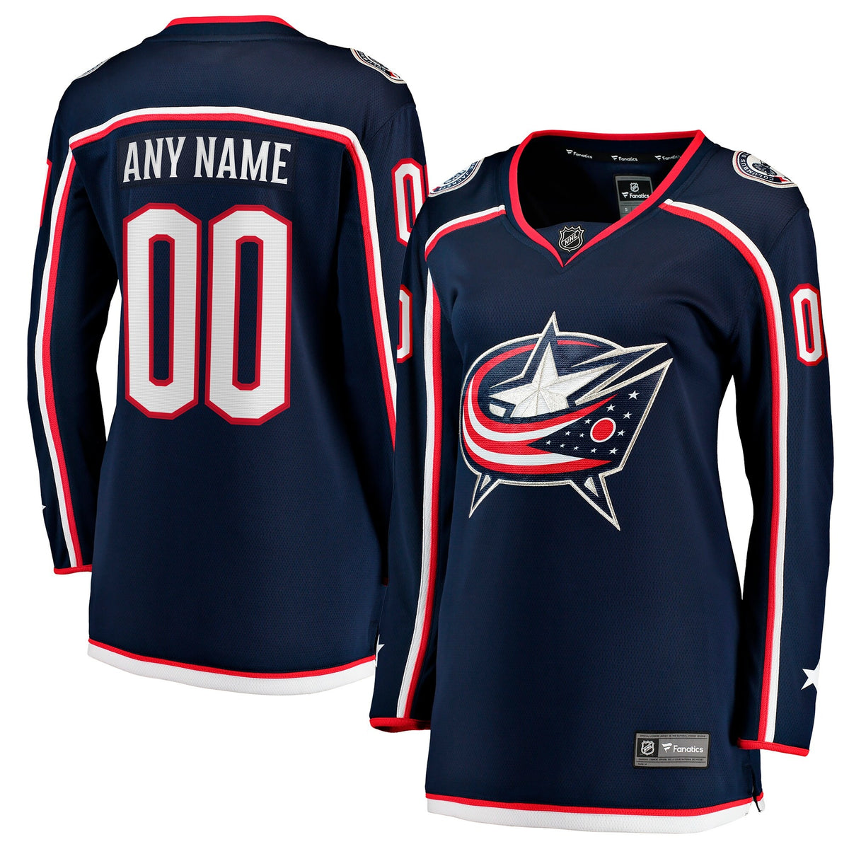 Women's Columbus Blue Jackets Fanatics Navy Home Breakaway Custom Jersey
