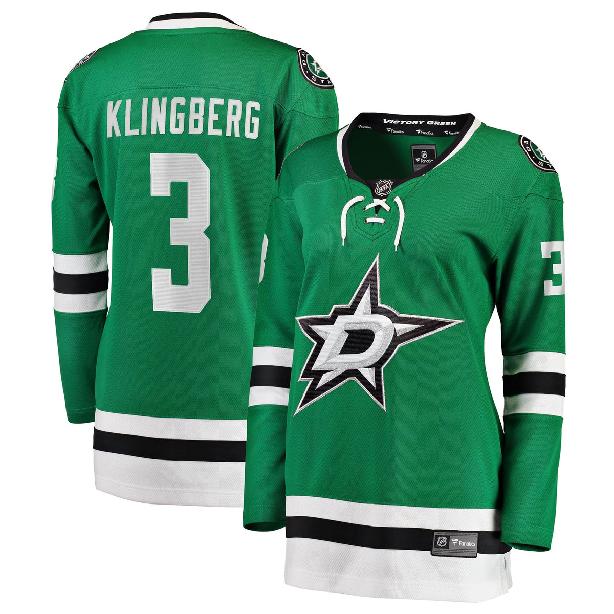 Women's Dallas Stars John Klingberg Fanatics Kelly Green Breakaway Player Jersey