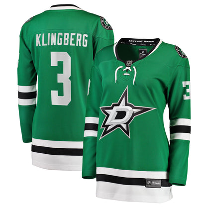 Women's Dallas Stars John Klingberg Fanatics Kelly Green Breakaway Player Jersey