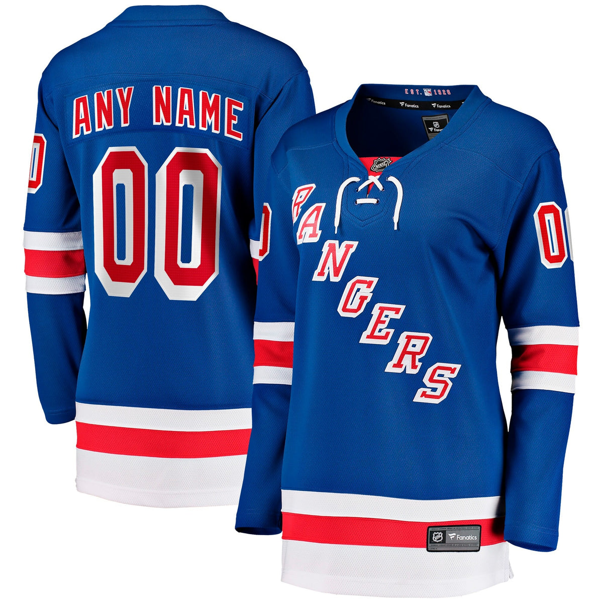 Women's New York Rangers Fanatics Blue Home Breakaway Custom Jersey
