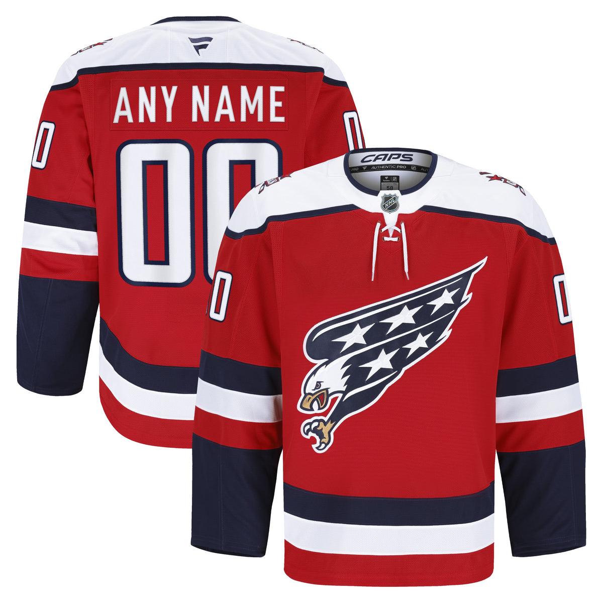 Men's Washington Capitals Fanatics Red Alternate Authentic Pro Custom Jersey