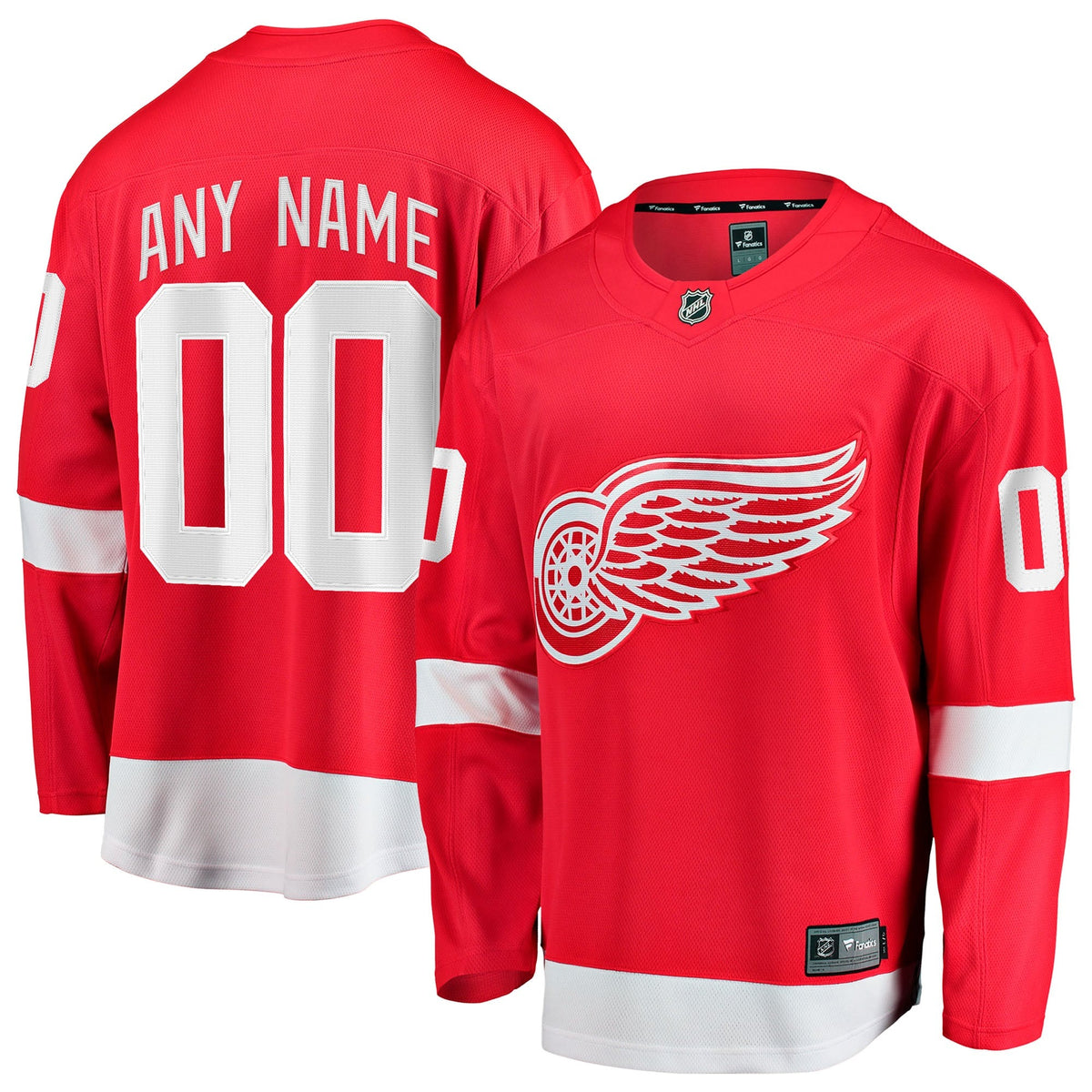 Men's Detroit Red Wings Fanatics Red Home Breakaway Custom Jersey