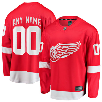 Men's Detroit Red Wings Fanatics Red Home Breakaway Custom Jersey