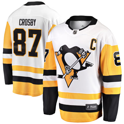 Men's Pittsburgh Penguins Sidney Crosby Fanatics White Breakaway Jersey