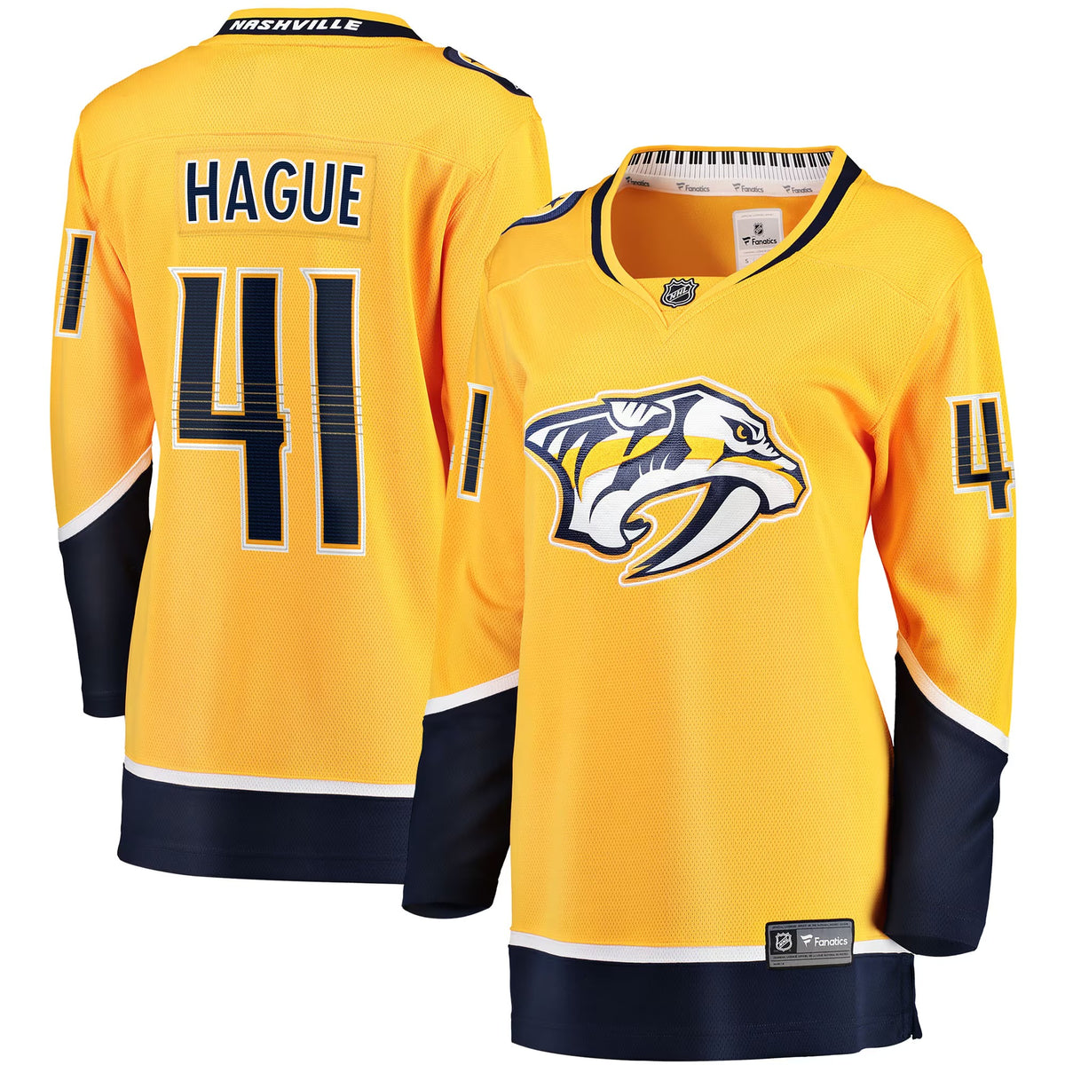 Women's Nashville Predators Nicolas Hague Fanatics Gold Home Breakaway Jersey
