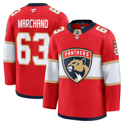 Men's Florida Panthers Brad Marchand Fanatics Red Home Premium Jersey