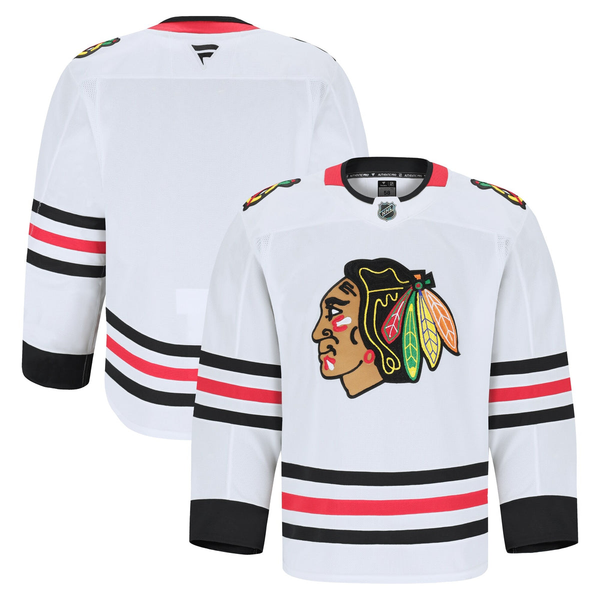 Men's Chicago Blackhawks Fanatics White Away Authentic Pro Jersey