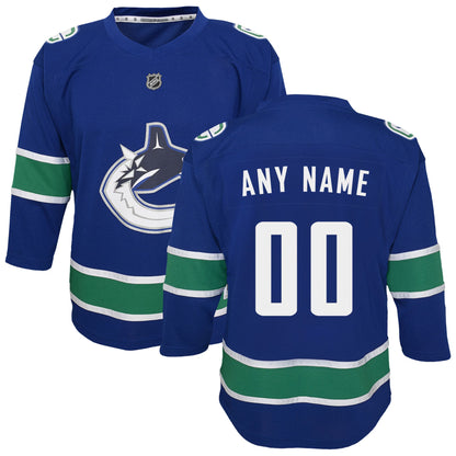 Youth Vancouver Canucks Blue Replica Custom Jersey