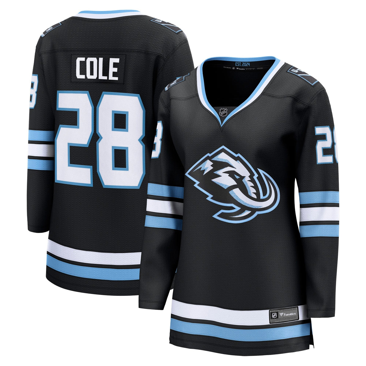 Women's Utah Mammoth Ian Cole Fanatics Black Home Breakaway Player Jersey