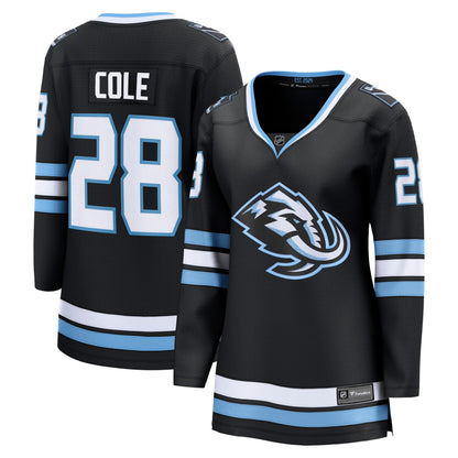 Women's Utah Mammoth Ian Cole Fanatics Black Home Breakaway Player Jersey