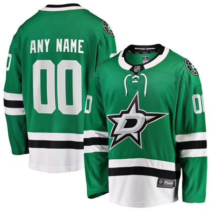 Men's Dallas Stars Fanatics Green Home Breakaway Custom Jersey