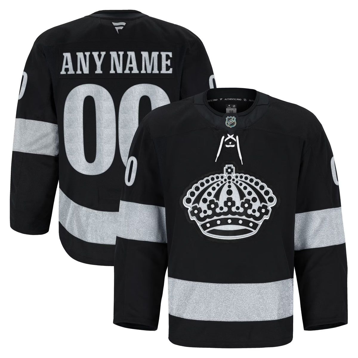 Men's Los Angeles Kings Fanatics Black Alternate Authentic Pro Custom Jersey