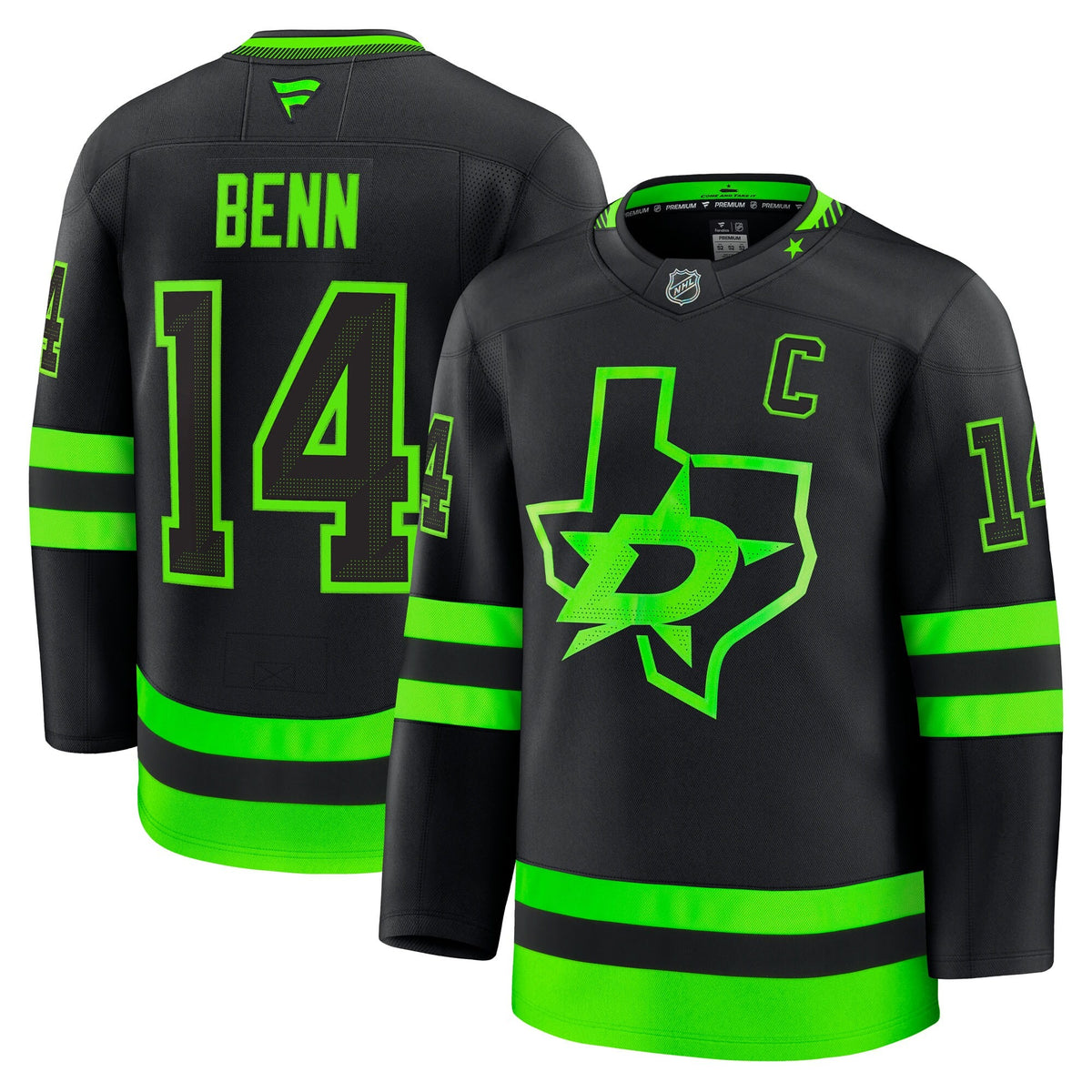 Men's Dallas Stars Jamie Benn Fanatics Black Alternate Premium Jersey