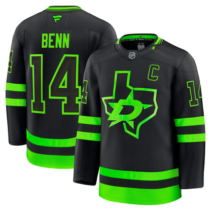 Men's Dallas Stars Jamie Benn Fanatics Black Alternate Premium Jersey