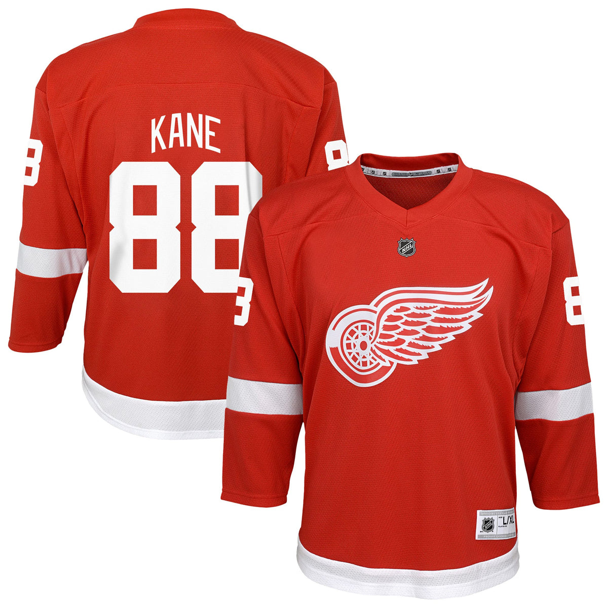 Youth Detroit Red Wings Patrick Kane Red Home Replica Player Jersey