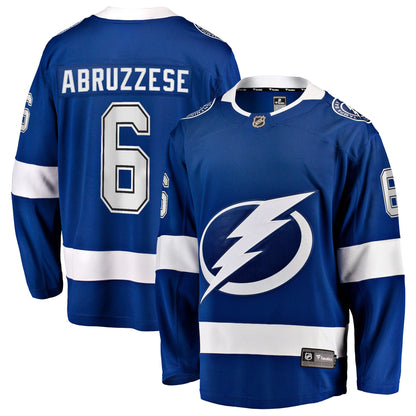 Men's Tampa Bay Lightning Nick Abruzzese Fanatics Blue Home Breakaway Jersey