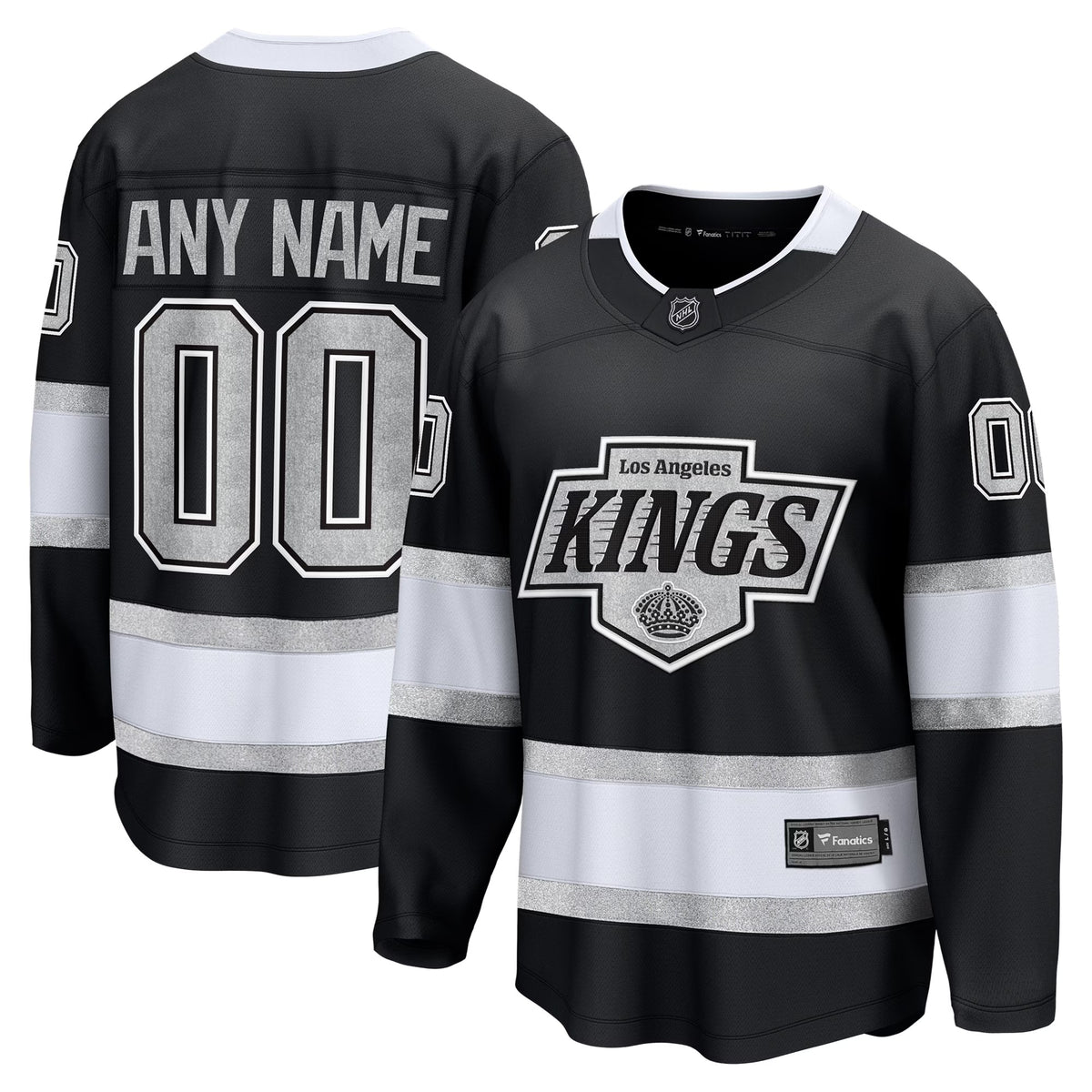 Men's Los Angeles Kings Fanatics Black Home Breakaway Custom Jersey