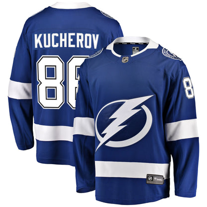 Men's Tampa Bay Lightning Nikita Kucherov Fanatics Blue Breakaway Jersey