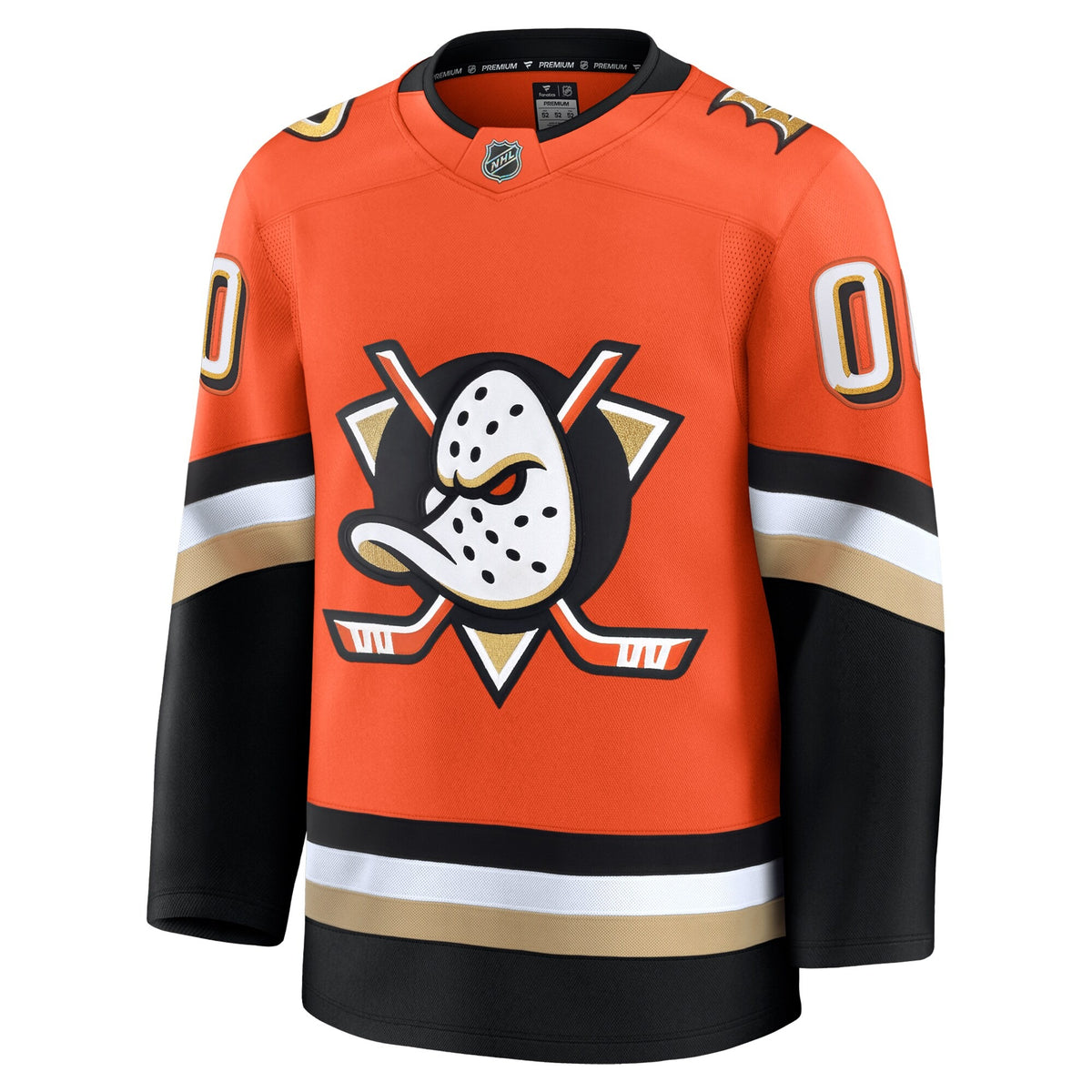 Men's Anaheim Ducks Fanatics Orange Home Premium Custom Jersey