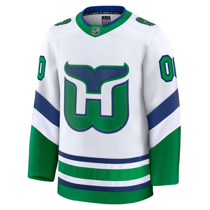 Men's Carolina Hurricanes Fanatics White Throwback Premium Custom Jersey