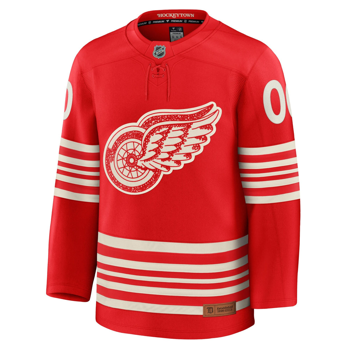 Men's Detroit Red Wings Fanatics Red Centennial Premium Custom Jersey