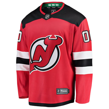 Men's New Jersey Devils Fanatics Red Home Breakaway Custom Jersey