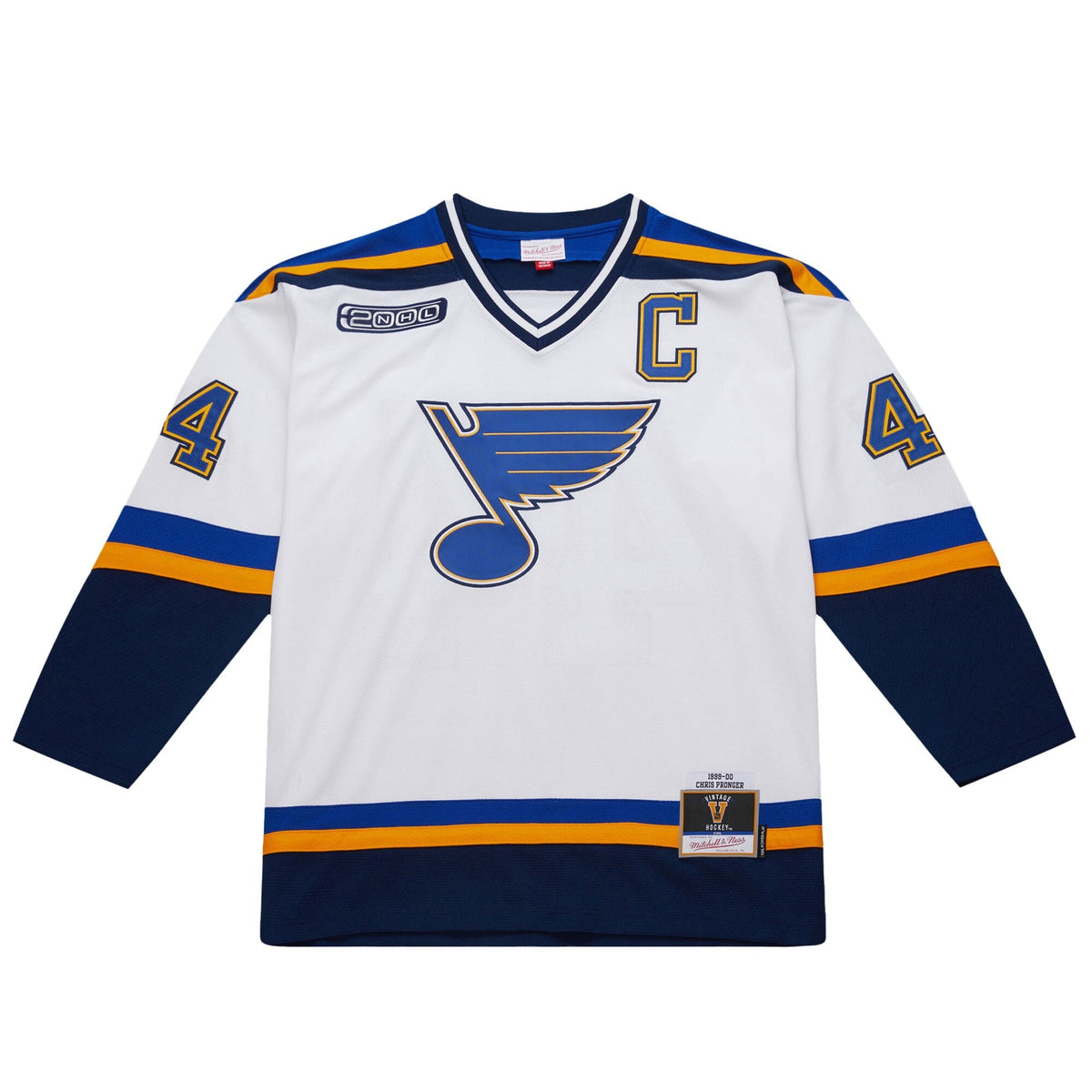Men's St. Louis Blues Chris Pronger White 1999-00 Power Play Jersey
